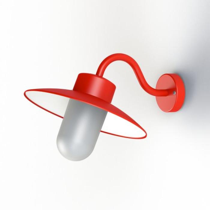 Mattglas verkehrsrot